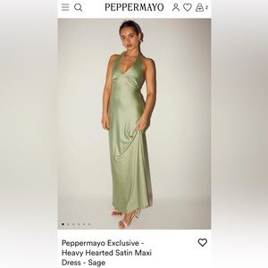 Sage Halter Maxi Dress - Peppermayo